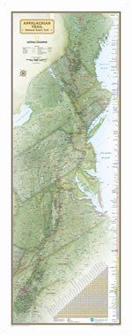 Appalachian Trail Wall Map Poster