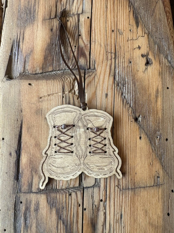 Wooden Long Trail Boot Ornament