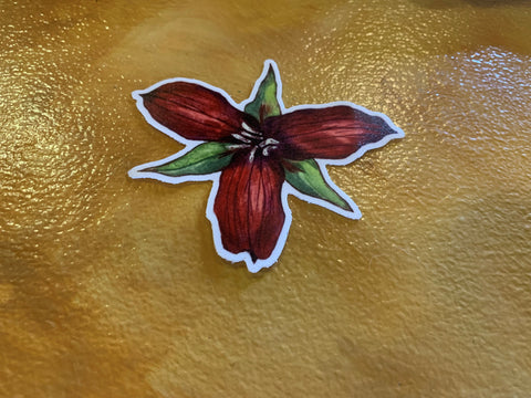 Red Trillium Sticker