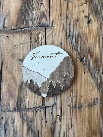 Wooden Vermont Smugglers Notch Magnet